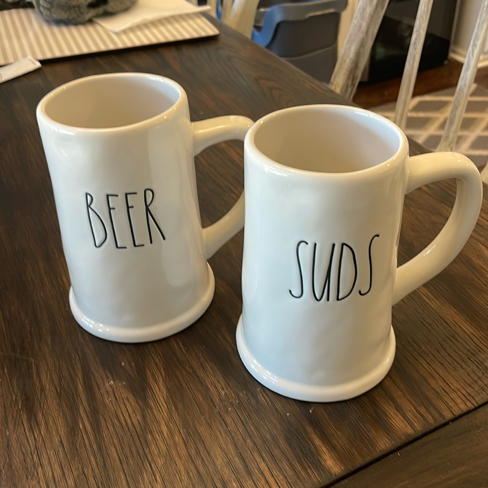 Rae Dunn Beer & Suds mugs